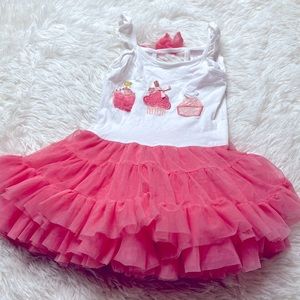 Jillian’s Closet Girls Cupcake Tutu Layered Dress Baby Girl’s Size 12 Months
